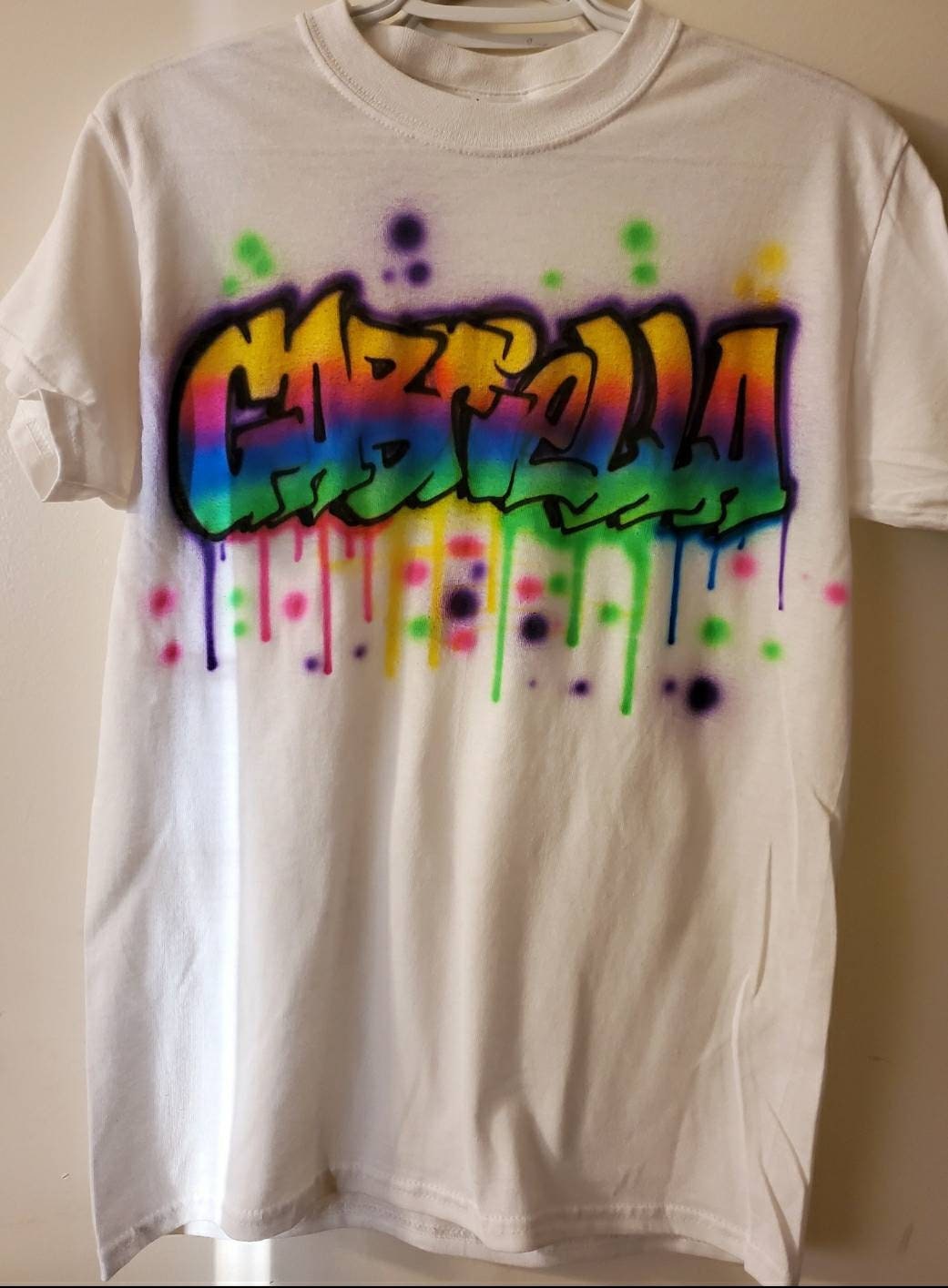 Airbrush Graffiti Name LV Print Shirt Design 18 MOS / Yes