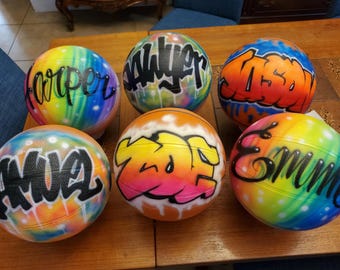 Mini Basketball with Airbrushed name design