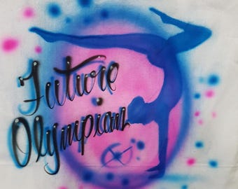 Airbrush Hoodie, Gymnastics  Silhouette Design