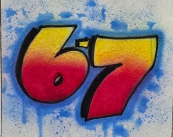 Custom Airbrushed shirt 6 7 design.