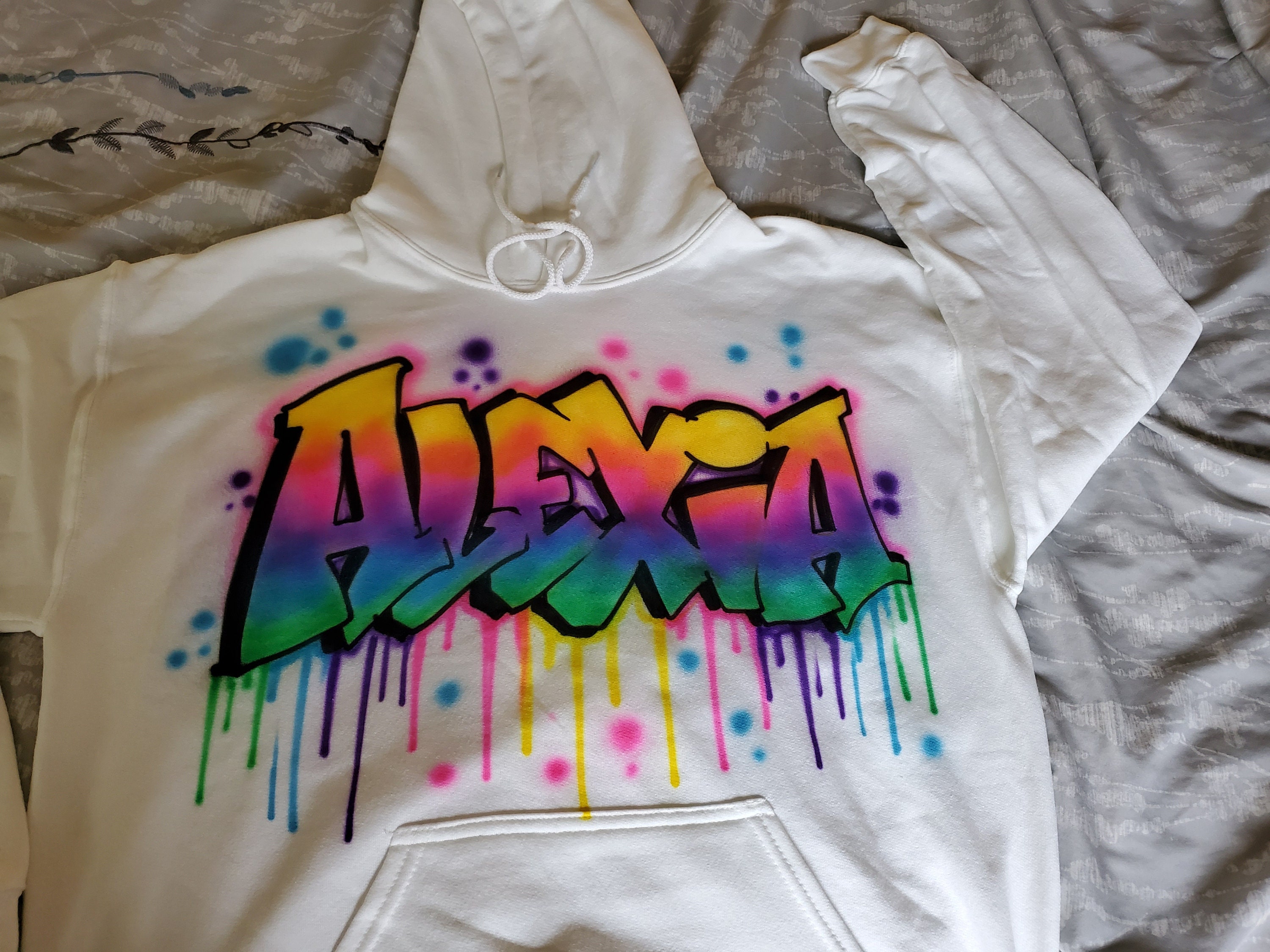 Spray Painted Hoodie 