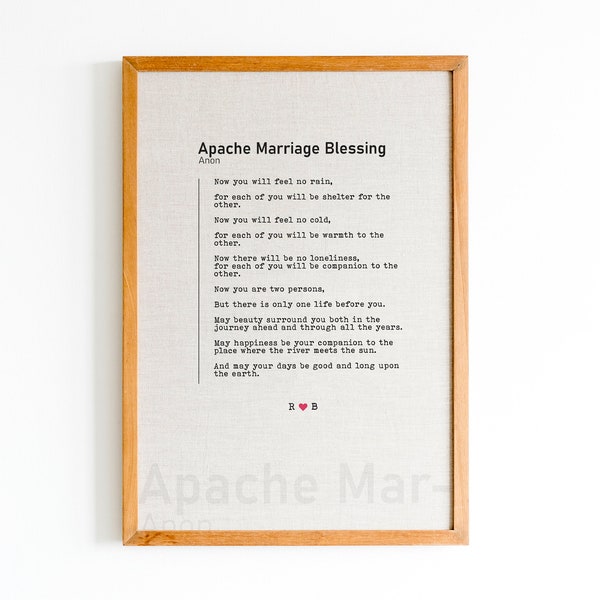 Apache Marriage Blessing - Anon