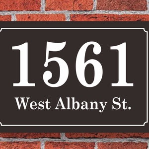 Custom Address Plaque, House Number, Address Sign, Personalized Address Number Sign, Aluminum 12&quot;W x 8&quot;H, Housewarming Gift, S205