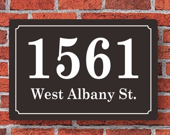 Custom Address Plaque, House Number, Address Sign, Personalized Address Number Sign, Aluminum 12"W x 8"H, Housewarming Gift, S205