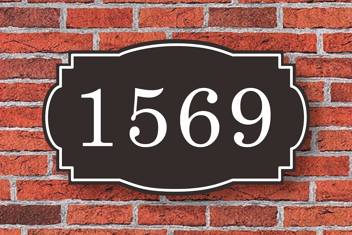 House Number Sign Address Sign Custom House Numbers Address Etsy