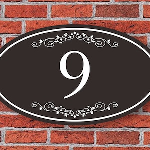 Custom Designer House Number, Address Plaque, Personalized House Number Sign, Address Sign, Aluminum 12&quot;W x 7&quot;H, Housewarming Gift, C102