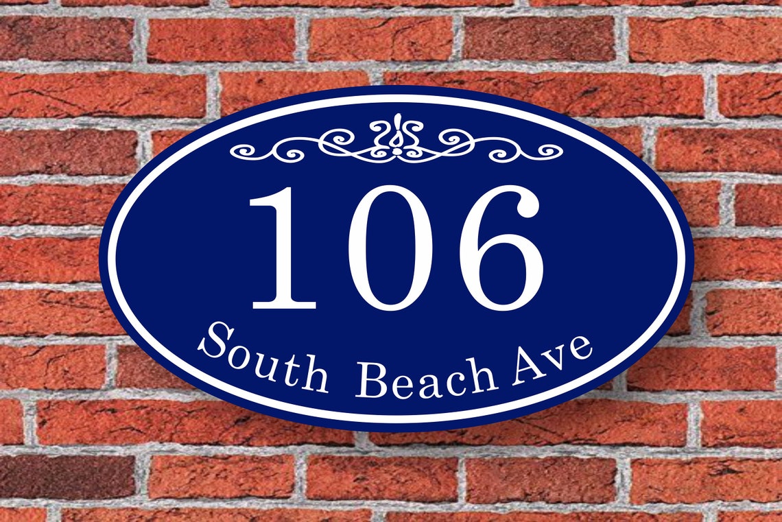 House Number Sign Address Plaque House Number Plaque With - Etsy