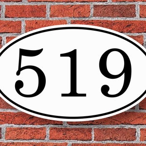 Custom Oval Address Number Sign Aluminum 12"W x 7"H, Personalized House Number Sign, Address Plaque, Housewarming Gift, #81WH