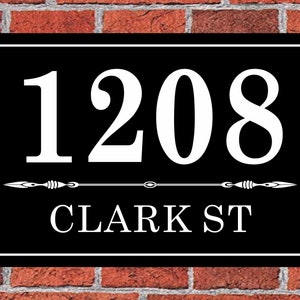 Custom Address House Number Plaque for house, Personalized Aluminum Rectangle Address Sign, 30
