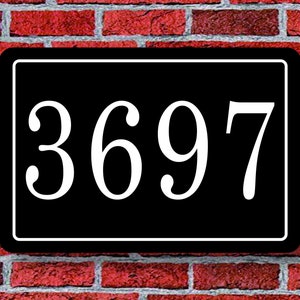 House Number, Address Plaque, Personalized House Number Sign, Custom Address Sign, Aluminum 12&quot;W x 8&quot;H, Housewarming Gift, S11
