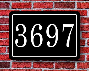 House Number, Address Plaque, Personalized House Number Sign, Custom Address Sign, Aluminum 12"W x 8"H, Housewarming Gift, S11