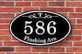 Custom Address Sign Aluminum Oval  12"W x 7"H, Personalized Outside House Number Sign, Address Plaque, Housewarming Gift, 11