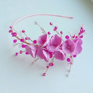 Flower Headband, Hair Piece, Handmade Flowers