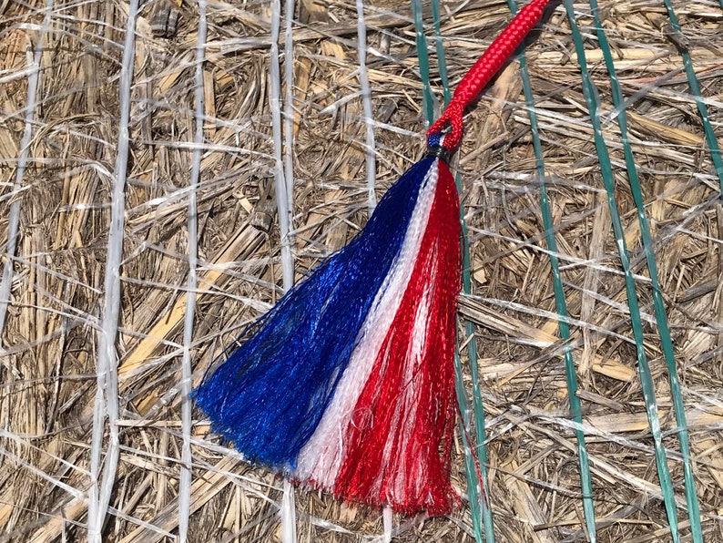 Pig Whip with Tassel Red White & Blue Pig Whip Etsy