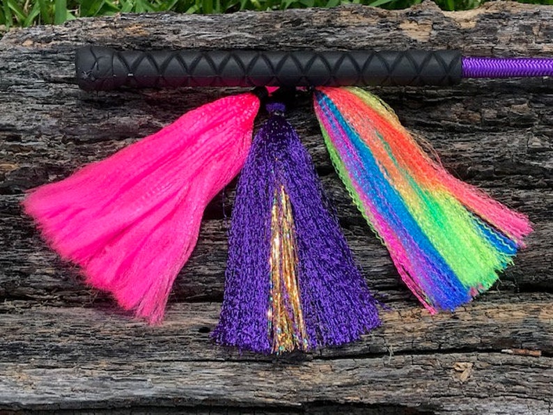 Purple Pig Whip with Tassel Assortment Etsy