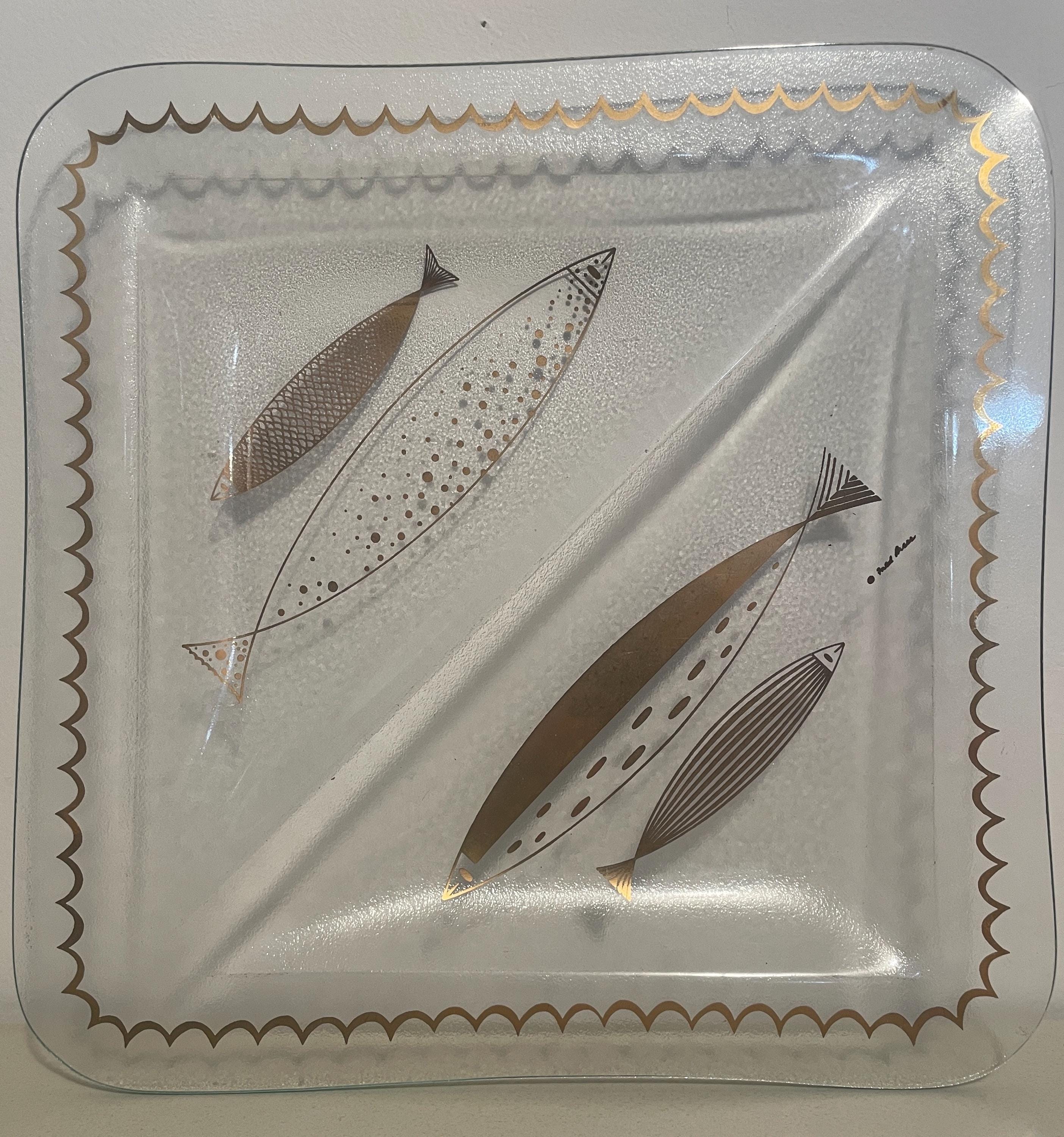 Fred Press Glassフレッドプレス ガラス トレイ 皿 トレイ Fred Press Fish - Etsy