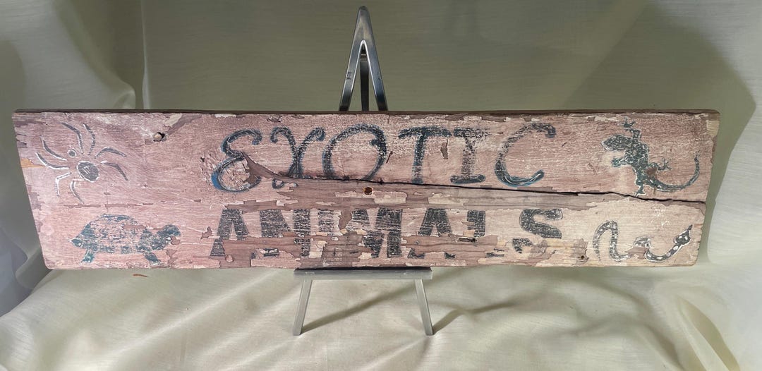 Rare Exotic Animals Vintage Circus Carnival Sideshow Wood Sign Handmade ...