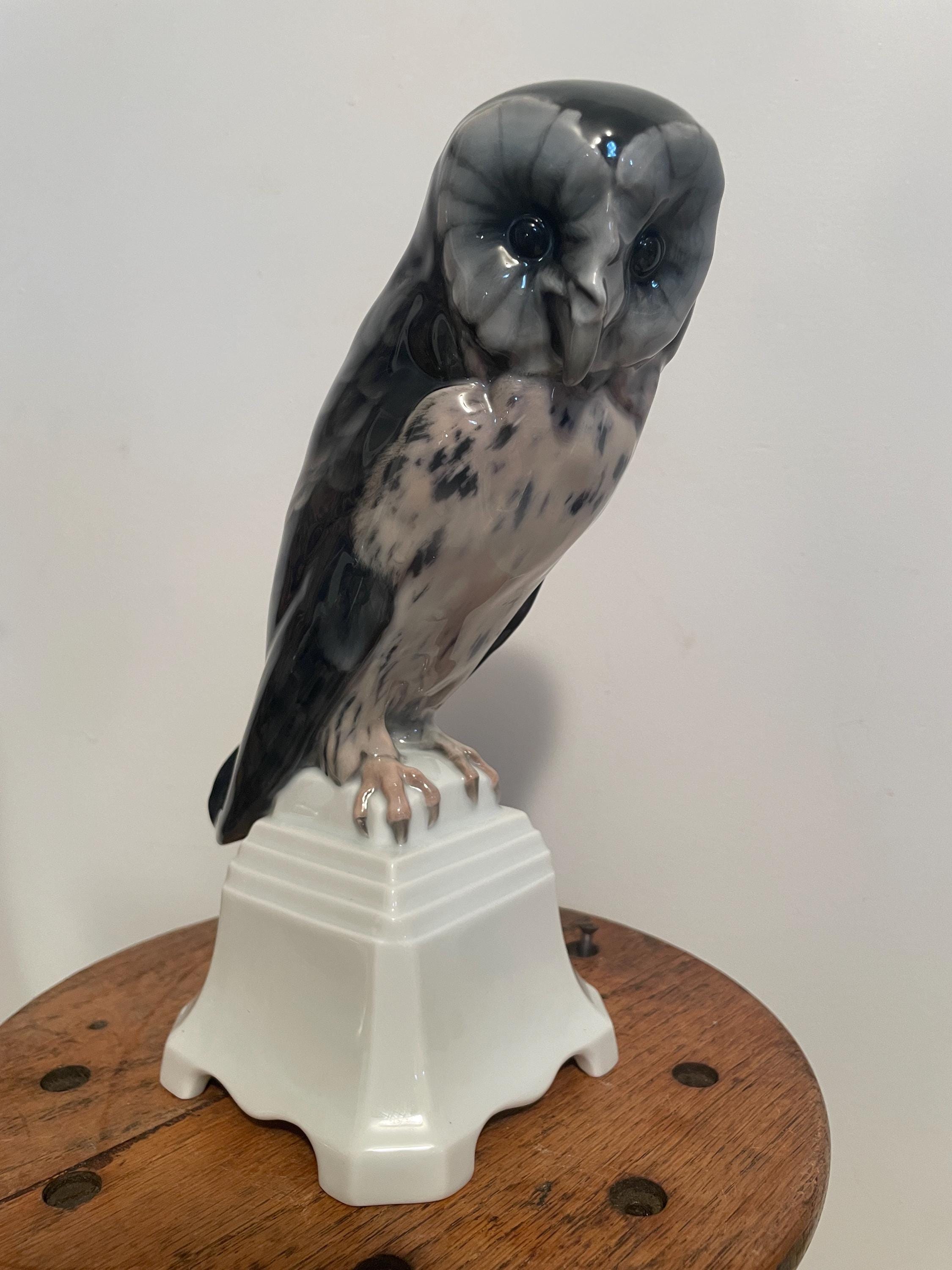 Rare Antique Rosenthal Porcelain Owl Model Figurine Circa 1917
