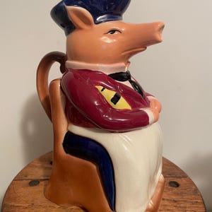 Adorable Ceramic Pig Toby Jug Pitcher