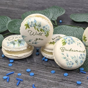 Bridesmaid Gifts, Bridesmaid Proposal, Custom Bridesmaid Gift, Personalized Bridesmaid Gift, Custom Macarons, Custom Wedding Favors, Macaron