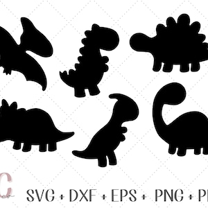 Baby Dinosaurs SVG - Pacote de dinossauro svg, Kids Dinosaur svg, Cute Dino Clipart, T-Rex Triceratops, Pterodactyl, Stegosaurus, Brachiosaurus