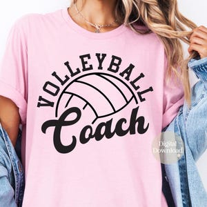 Entrenador de voleibol SVG PNG DXF, Jugador de voleibol lindo SVG, Archivos de corte de voleibol, Temporada deportiva SVG, Voleibol preppy SVG, Fuente universitaria SVG