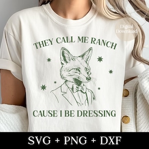 Me llaman rancho porque me visto SVG, tendencia zorro sarcástico SVG cita divertida animal recatado PNG diseño divertido zorro descarga digital