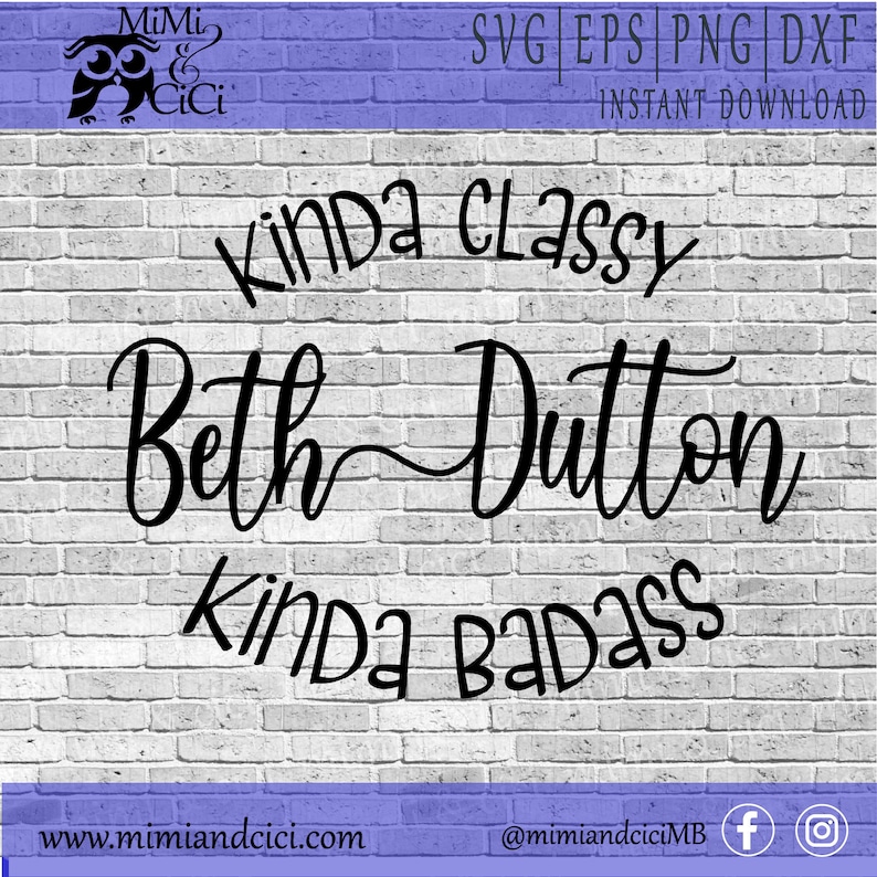 Download Yellowstone SVG SVG files for cricut Beth Dutton | Etsy