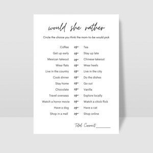 Baby Shower Game Printable Minimalist Baby Shower Game Gender Neutral