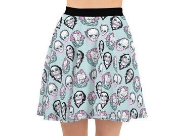 Pastel Goth Horror Cuties Halloween Skater Skirt