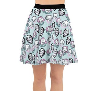 Pastel Goth Horror Cuties Halloween Skater Skirt
