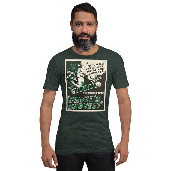 Devil's Harvest Vintage Propaganda Marijuana T-Shirt Devil's Harvest Vintage Propaganda Marijuana T-Shirt
