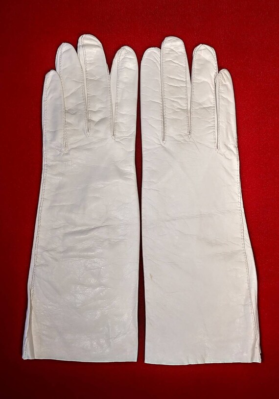 White Kid Dress Gloves ~ Size 8
