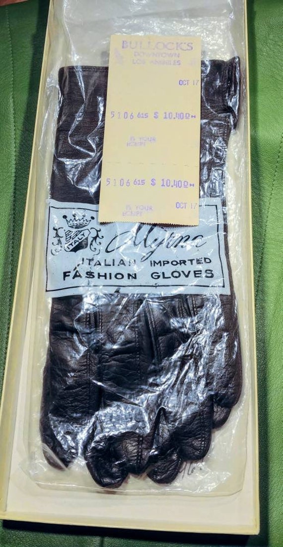 Vintage Myrna Italian Brown Kid Gloves ~ Size 8