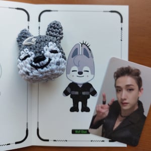 Wolf Chan Skzoo Keychain, Stray Kids (kpop), Crocheted, Bang Chan