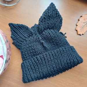 Cat beanie, Stray Kids Felix Loverboy cat hat knitting pattern
