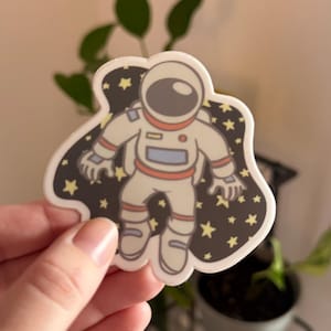 Astronaut Aufkleber, Sci-Fi ästhetischer Laptop, wetterfester niedlicher Weltraum-Aufkleber, für Laptop, Wasserflasche, Notebook und mehr