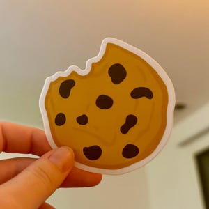 Cookie Sticker, Sweet and Playful Art, Tasty Baking Decal, 3&quot; Sticker for Laptop, Water Bottle, Notebook, & More
