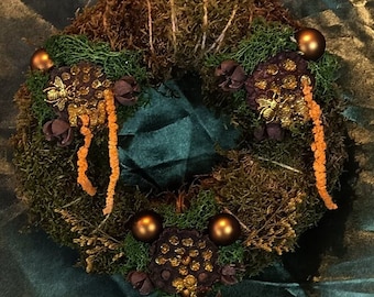 Christmas wreath (or not) - HONEYMOON - with "Tiger's Eye"