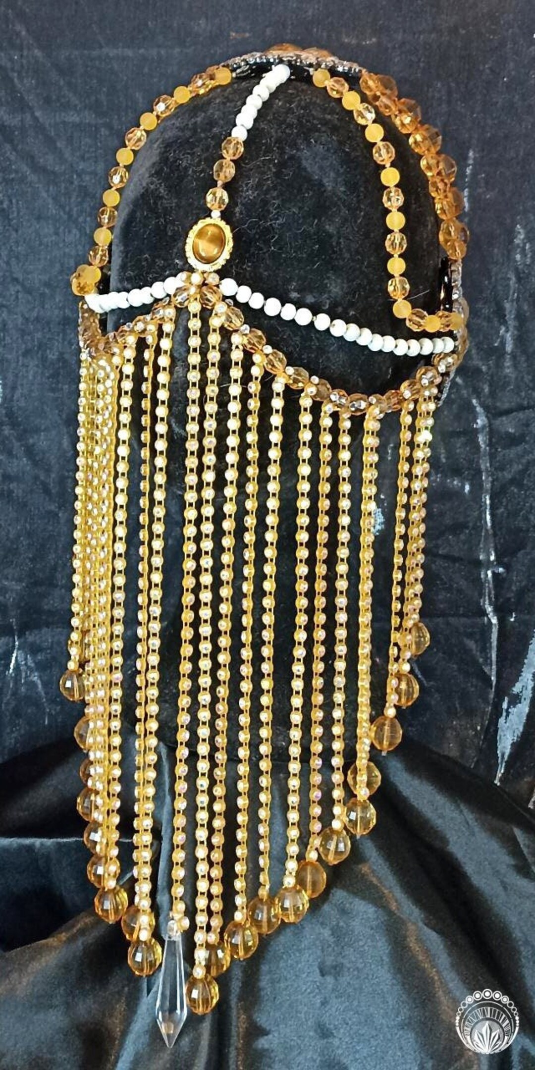 Art Deco Headdress SHINE TOPAZE Set With tiger's Etsy
