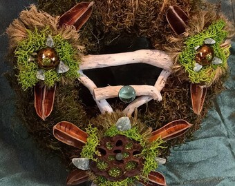 Christmas wreath (or not) - EARTH ALCHEMY - with "Aventurine"