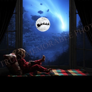 Christmas Window Digital Background