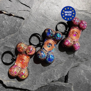 Etiqueta de orgonita para mascotas, salud holística para mascotas, alivio de la ansiedad por separación, control de la hiperactividad, protección contra campos electromagnéticos.