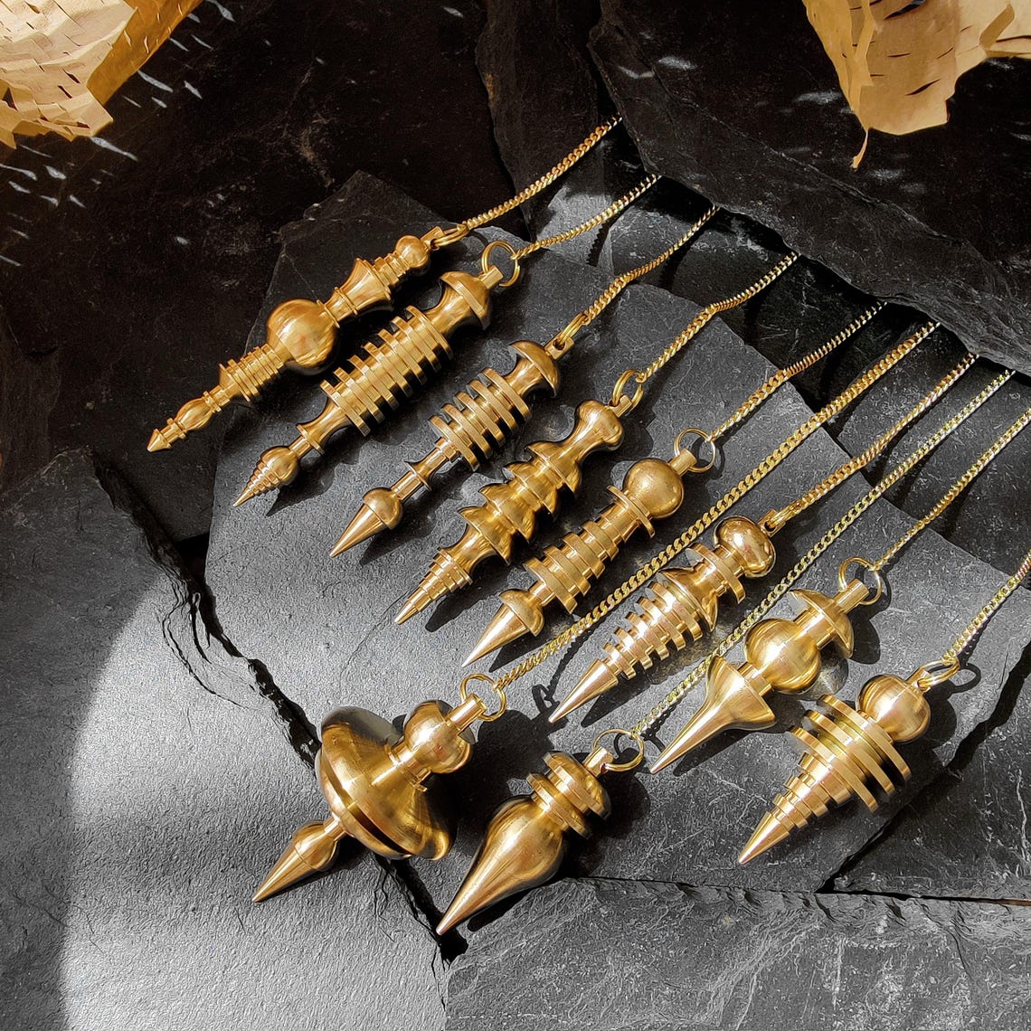 Brass Dowsing Pendulum + FREE PDF Guide - Divination Tool for Energy ...