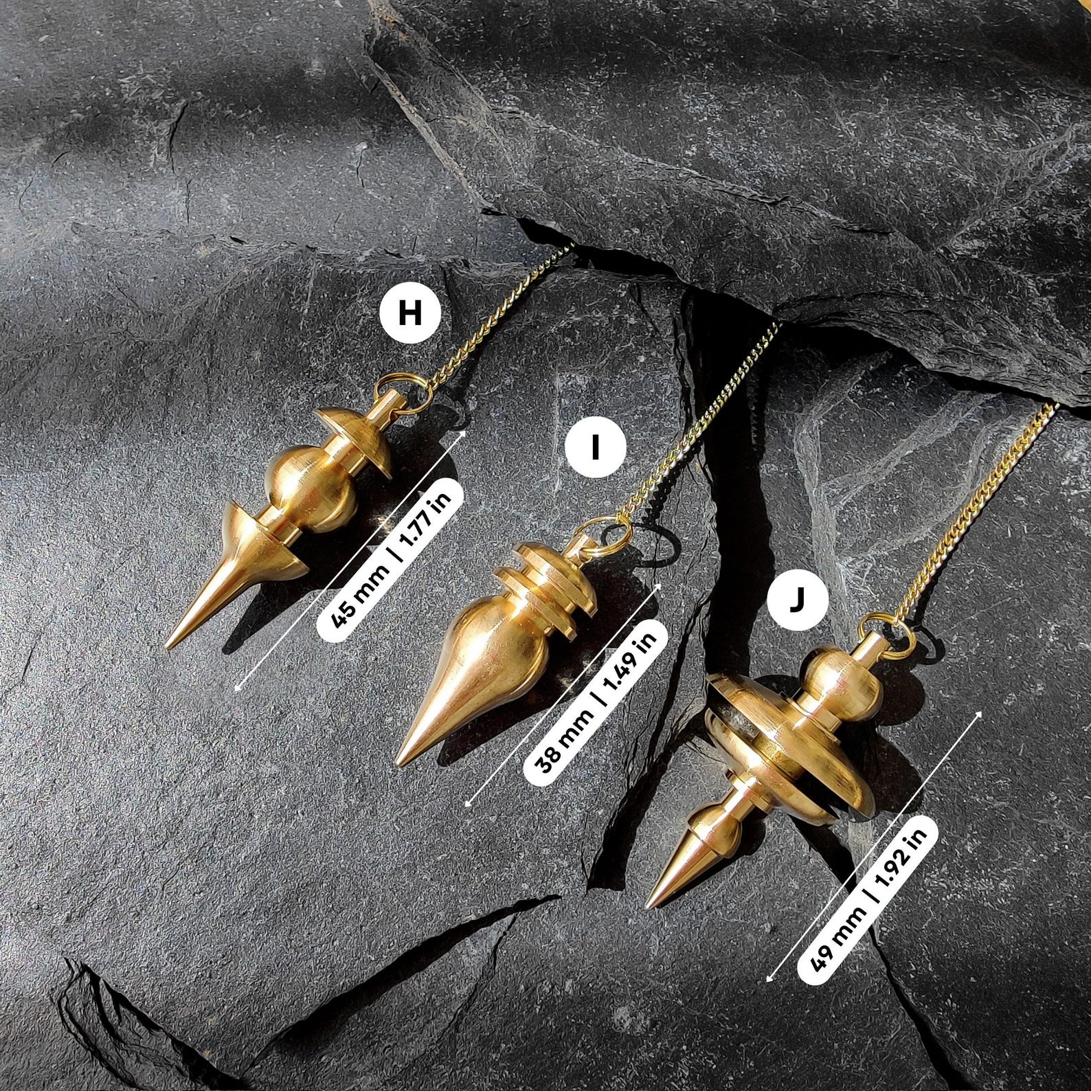 Brass Dowsing Pendulum + FREE PDF Guide - Divination Tool for Energy ...