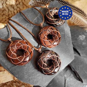 Orgonit Torus Anhänger, Tsensor Rodin Coil Wrapping, Tesla 369 Nummer, reines Kupfer mit Blume des Lebens Symbol