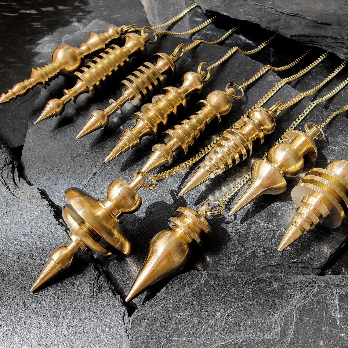 Brass Dowsing Pendulum + FREE PDF Guide - Divination Tool for Energy ...
