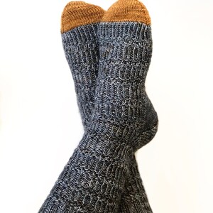 Crewneck Socks/ PATTERN// Sock Design // Instant Download PDF // Sock Knitting Pattern / image 2