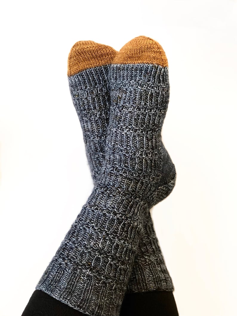 Crewneck Socks/ PATTERN// Sock Design // Instant Download PDF // Sock Knitting Pattern / image 2