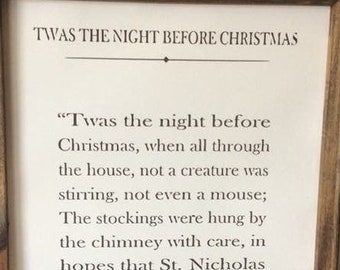 Twas the evening Etsy picture relating to Twas the Night Before Christmas Poem Printable referred to as Twas the evening Etsy
